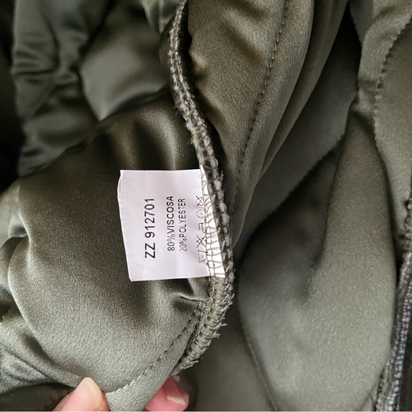 French Quilted Deep Green-Blue Jacket - NWT - Picture 5 of 6